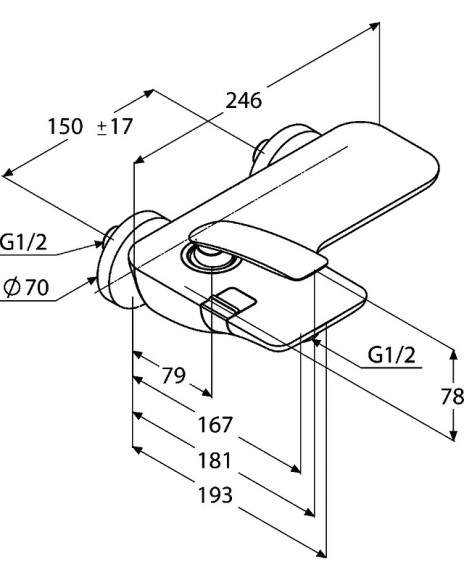 Смеситель для ванны Kludi Balance 524450575 Хром Смеситель для ванны Kludi Balance 524450575 Хром