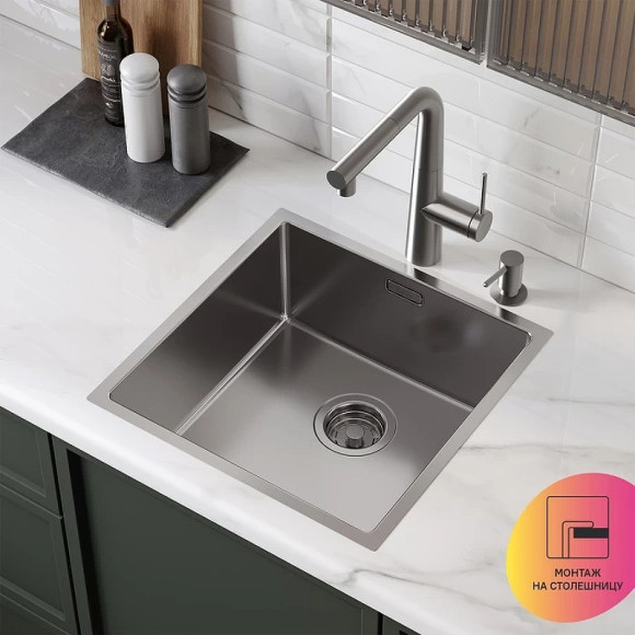 Кухонная мойка Iddis Prime 44 PRI44S0i77 Сатин