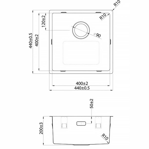 Кухонная мойка Iddis Prime 44 PRI44S0i77 Сатин