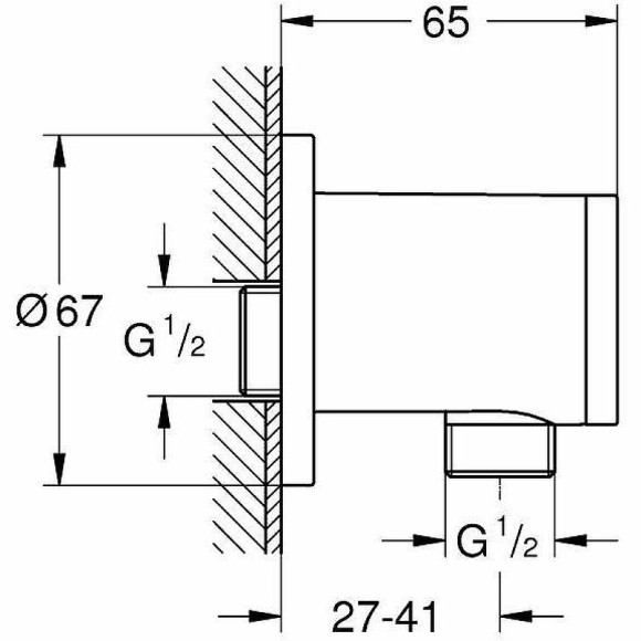 Шланговое подключение Grohe Tempesta 28671001 Хром