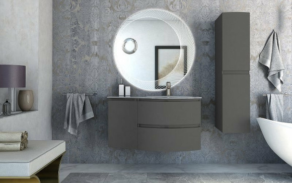 Подвесной шкаф Cezares Vague 34 L 54907 Grigio talpa opaco