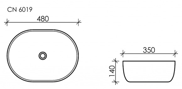 Раковина-чаша Ceramicanova Element 48 CN6019 Белая Раковина-чаша Ceramicanova Element 48 CN6019 Белая