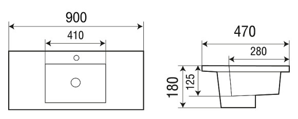 Раковина WeltWasser Deilbach 7505 90 10000004631 Белый глянец