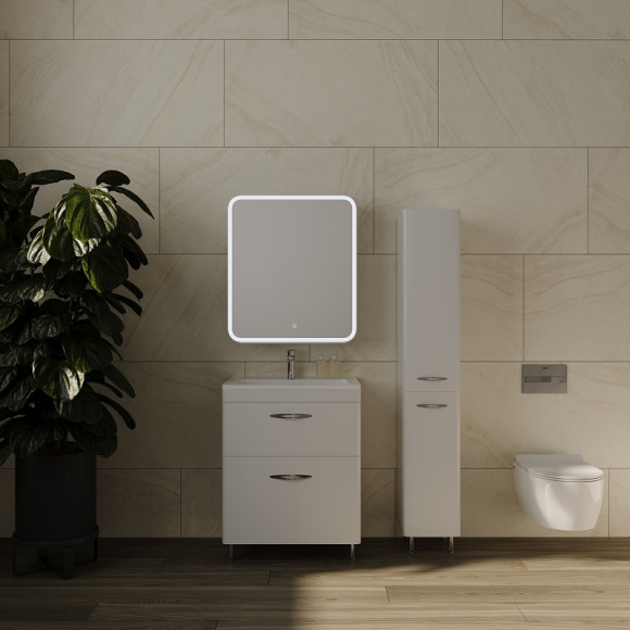 Зеркальный шкаф Style Line Каре 70 L СС-00002371 с подсветкой Белый Зеркальный шкаф Style Line Каре 70 L СС-00002371 с подсветкой Белый