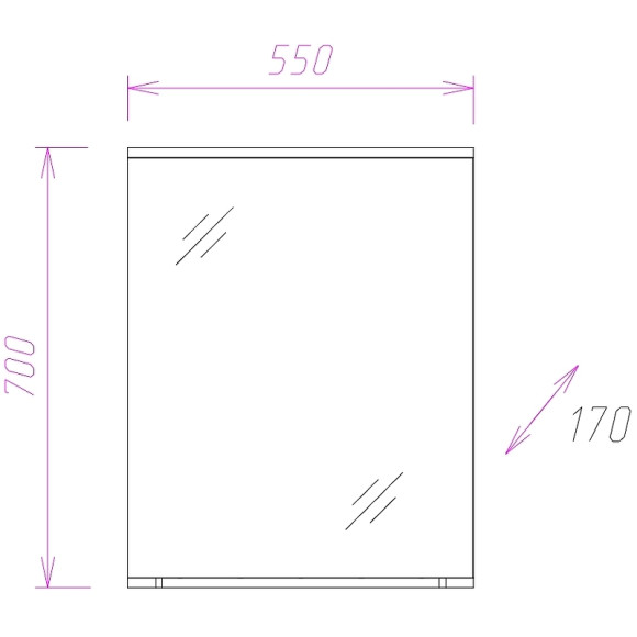 Зеркало Onika Коралл 55.01 205501 с подсветкой Белое