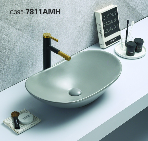 Раковина-чаша CeramaLux 61 7811AMH-5 Светло-серая Раковина-чаша CeramaLux 61 7811AMH-5 Светло-серая