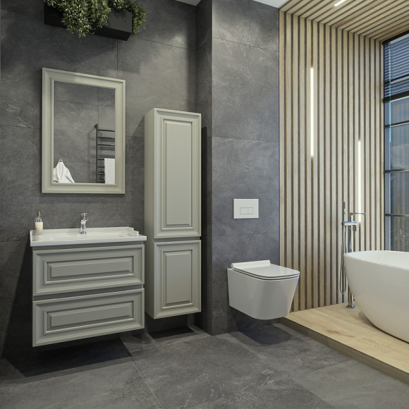 Зеркало Caprigo Ponza 60 13530-B021 Серое матовое