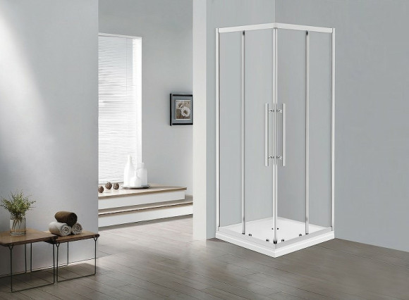 Душевой уголок Esbano Flex 100x100 ESOGF100KVС профиль Хром стекло прозрачное