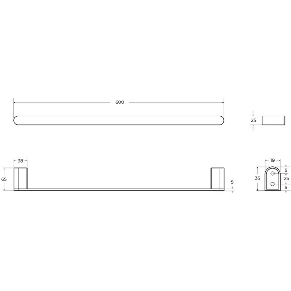 Полотенцедержатель Cezares Stylus STYLUS-TH-60-BORO Брашированное золото Полотенцедержатель Cezares Stylus STYLUS-TH-60-BORO Брашированное золото