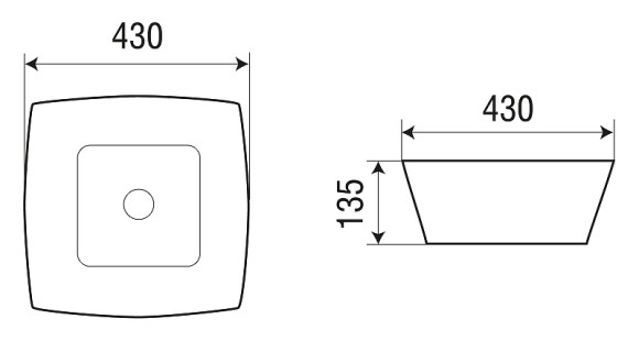 Раковина-чаша WeltWasser Elbach 2076 43 10000004563 Белый глянец