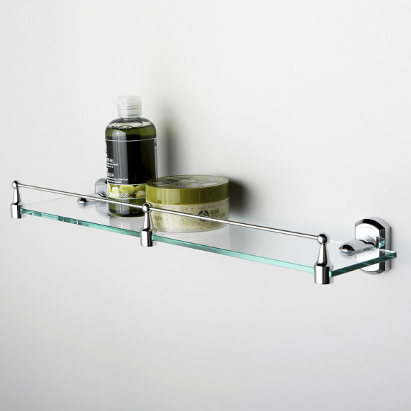 Стеклянная полка WasserKRAFT Oder K-3044 Хром Стеклянная полка WasserKRAFT Oder K-3044 Хром