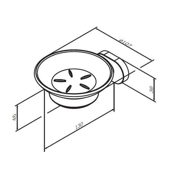 Мыльница AM.PM Sense L A7434200 Хром Мыльница AM.PM Sense L A7434200 Хром