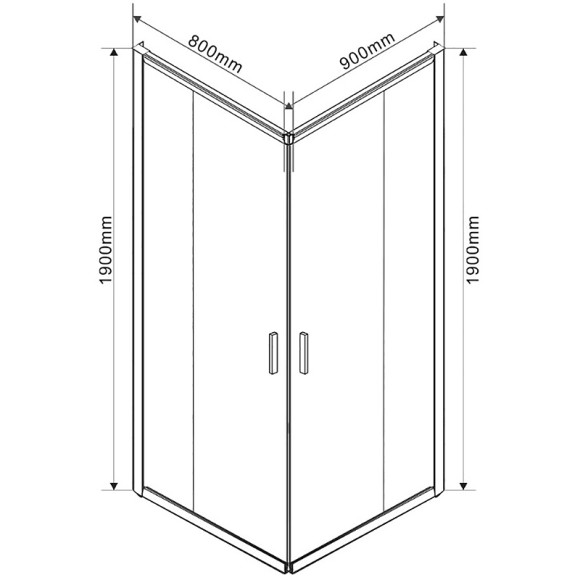 Душевой уголок Vincea Garda 90x80 VSS-1G8090CLG профиль Золото брашированное стекло прозрачное