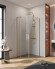Душевой уголок Cezares Slider 90x80 SLIDER-AH-1-80-80/90-C-BORO профиль Брашированное золото стекло прозрачное