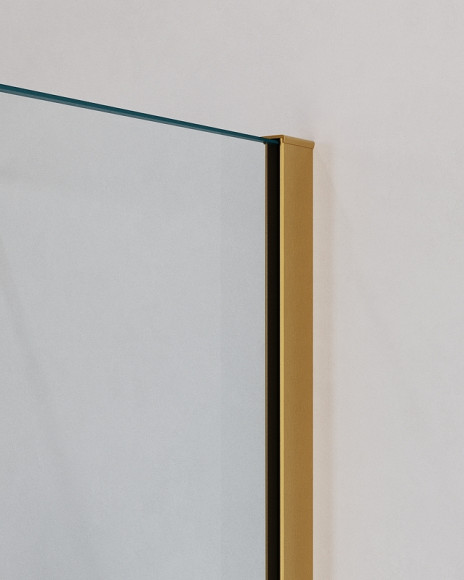 Душевой уголок Cezares Slider 90x80 SLIDER-AH-1-80-80/90-C-BORO профиль Брашированное золото стекло прозрачное