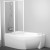 Шторка на ванну Ravak Supernova VSK2 Rosa 170 L 76LB0100Z1 профиль Белый стекло Transparent