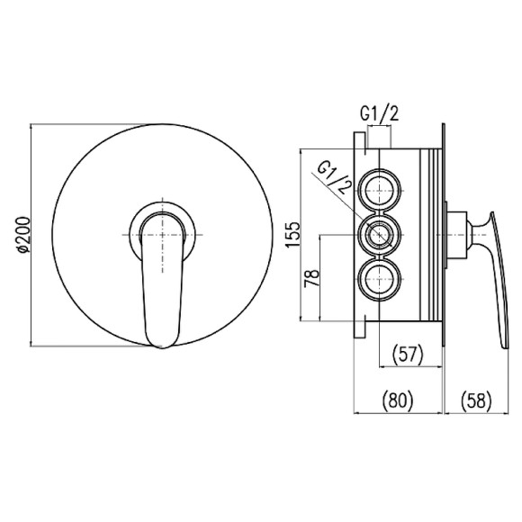 Смеситель для душа Rav Slezak Tigris TG183BOX Хром