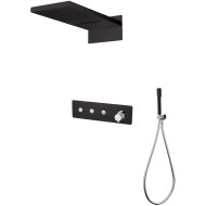 Душевая система Boheme Fusion 130-BCR Черная Хром