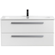 Тумба под раковину Cezares Eco-Cer-N 100 ECO-CER-N-1000-2C-SO-BO подвесная Bianco Opaco без ручек