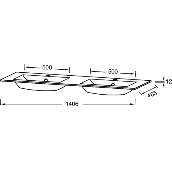 Раковина Jacob Delafon Sherwood 140 EB1832RU-DE5 двойная Базальт матовый