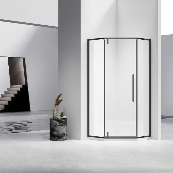 Душевой уголок Vincea Slim-N 100x100 VSP-4SN100CLB профиль Черный стекло прозрачное Душевой уголок Vincea Slim-N 100x100 VSP-4SN100CLB профиль Черный стекло прозрачное