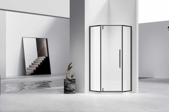 Душевой уголок Vincea Slim-N 100x100 VSP-4SN100CLB профиль Черный стекло прозрачное Душевой уголок Vincea Slim-N 100x100 VSP-4SN100CLB профиль Черный стекло прозрачное