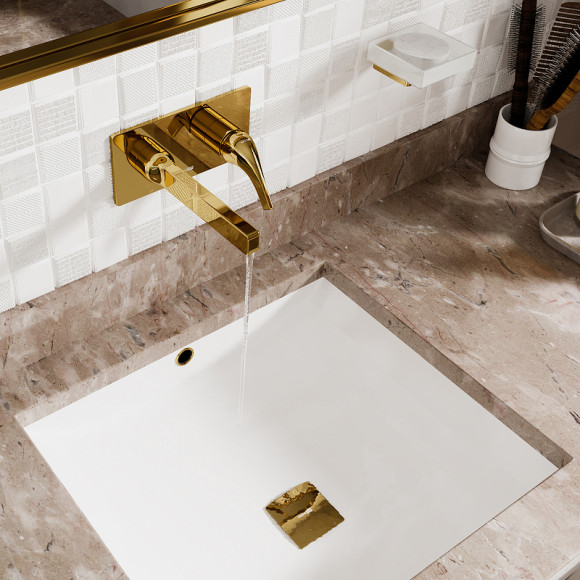 Смеситель для раковины WasserKRAFT Sauer 7130 Золото Смеситель для раковины WasserKRAFT Sauer 7130 Золото