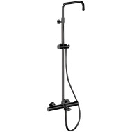 Душевая система Remer Elegance EQ34ASSDNO с термостатом Черная матовая Душевая система Remer Elegance EQ34ASSDNO с термостатом Черная матовая