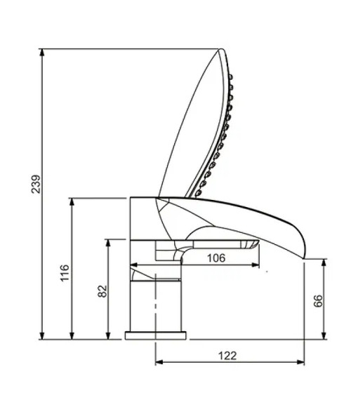 Смеситель на борт ванны Gappo G48 G1148-8 Белый Хром