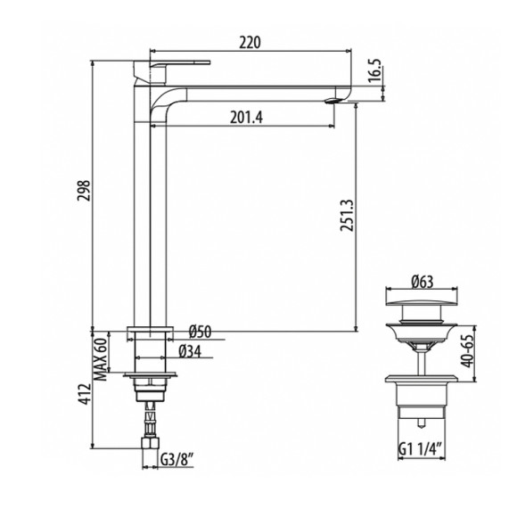 Смеситель для раковины Gattoni H2Omix7000 7007070C0 Хром Смеситель для раковины Gattoni H2Omix7000 7007070C0 Хром