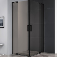 Душевой уголок Cezares Slider 100x100 SLIDER-A-2-90/100-BR-NERO профиль Черный матовый стекло бронзовое