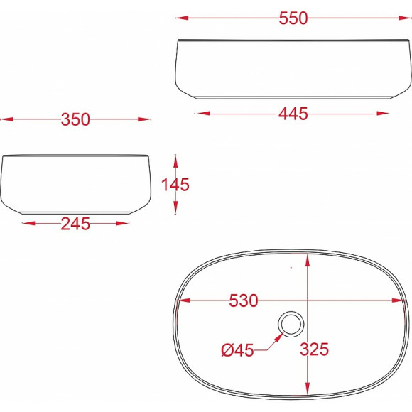 Раковина-чаша Artceram Cognac 55 COL008 39 00 Cocoa