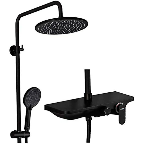 Душевая система Gappo G2495-5 Черная матовая Душевая система Gappo G2495-5 Черная матовая