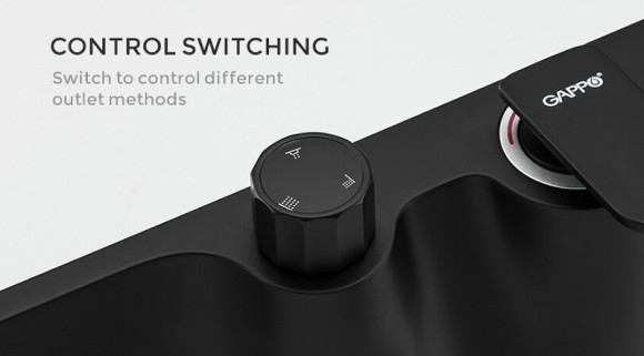 Душевая система Gappo G2495-5 Черная матовая Душевая система Gappo G2495-5 Черная матовая