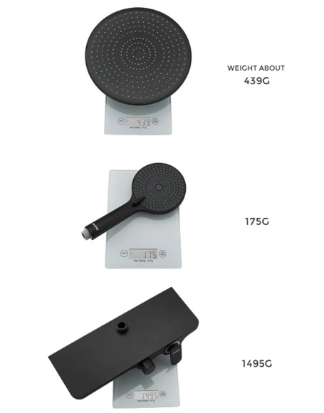 Душевая система Gappo G2495-5 Черная матовая Душевая система Gappo G2495-5 Черная матовая