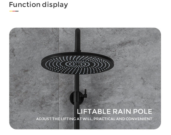 Душевая система Gappo G2495-5 Черная матовая Душевая система Gappo G2495-5 Черная матовая