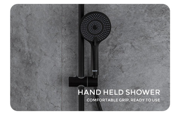 Душевая система Gappo G2495-5 Черная матовая Душевая система Gappo G2495-5 Черная матовая