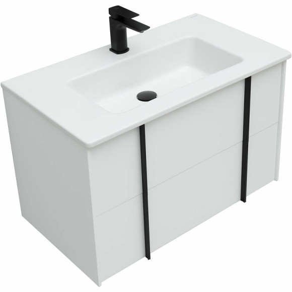 Тумба под раковину Allen Brau Reality 80 1.32005.WM подвесная Белая матовая Тумба под раковину Allen Brau Reality 80 1.32005.WM подвесная Белая матовая