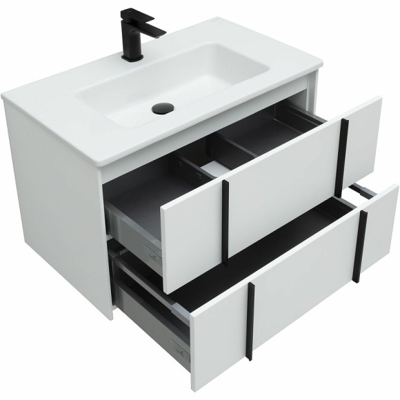 Тумба под раковину Allen Brau Reality 80 1.32005.WM подвесная Белая матовая Тумба под раковину Allen Brau Reality 80 1.32005.WM подвесная Белая матовая