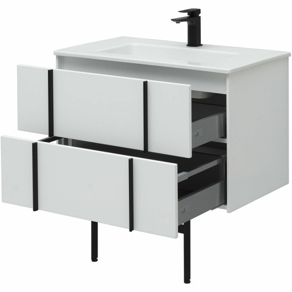 Тумба под раковину Allen Brau Reality 80 1.32005.WM подвесная Белая матовая Тумба под раковину Allen Brau Reality 80 1.32005.WM подвесная Белая матовая