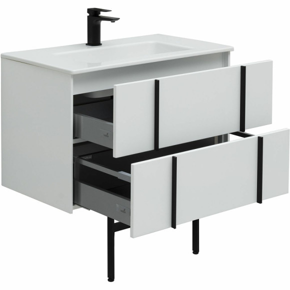 Тумба под раковину Allen Brau Reality 80 1.32005.WM подвесная Белая матовая Тумба под раковину Allen Brau Reality 80 1.32005.WM подвесная Белая матовая