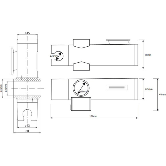 Держатель ручного душа Bemeta Help 338514372 Хром Держатель ручного душа Bemeta Help 338514372 Хром