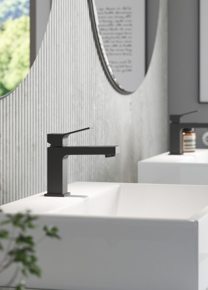 Смеситель для раковины Bossini Aki Z00707.073 Черный матовый Смеситель для раковины Bossini Aki Z00707.073 Черный матовый