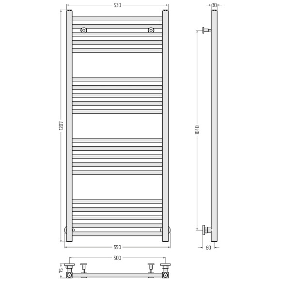 Водяной полотенцесушитель Сунержа Модус 1200х500 03-0250-1250 Золото Водяной полотенцесушитель Сунержа Модус 1200х500 03-0250-1250 Золото