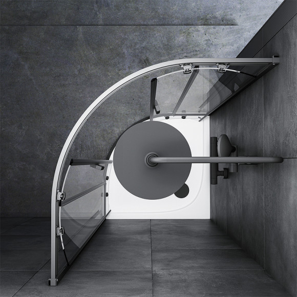 Душевой уголок AM.PM Gem 80х80 W90G-401-080BT профиль Черный матовый стекло прозрачное Душевой уголок AM.PM Gem 80х80 W90G-401-080BT профиль Черный матовый стекло прозрачное