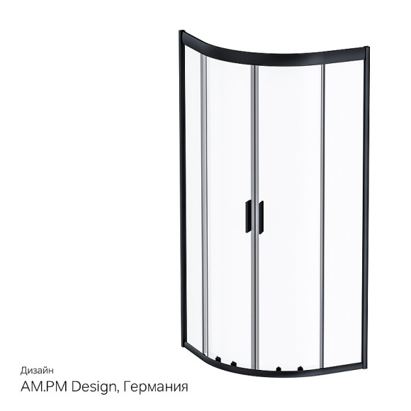 Душевой уголок AM.PM Gem 80х80 W90G-401-080BT профиль Черный матовый стекло прозрачное Душевой уголок AM.PM Gem 80х80 W90G-401-080BT профиль Черный матовый стекло прозрачное