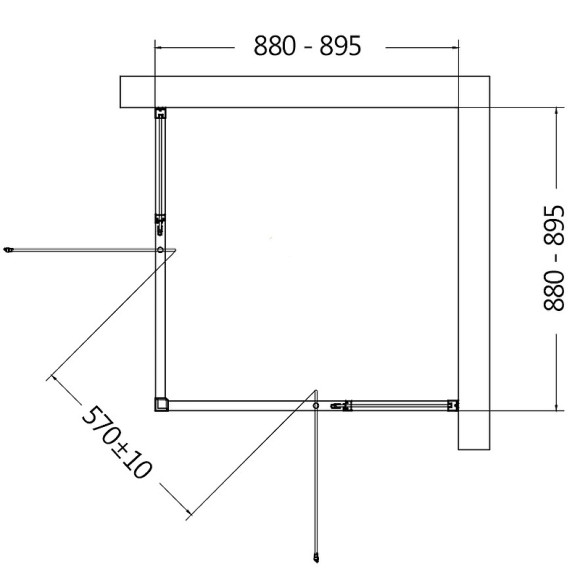 Душевой уголок AQUAme 90x90 AQM7102-2-9 профиль Черный матовый стекло прозрачное Душевой уголок AQUAme 90x90 AQM7102-2-9 профиль Черный матовый стекло прозрачное