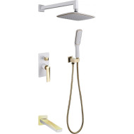 Душевая система Boheme Venturo 384-W-2 Белая Золото