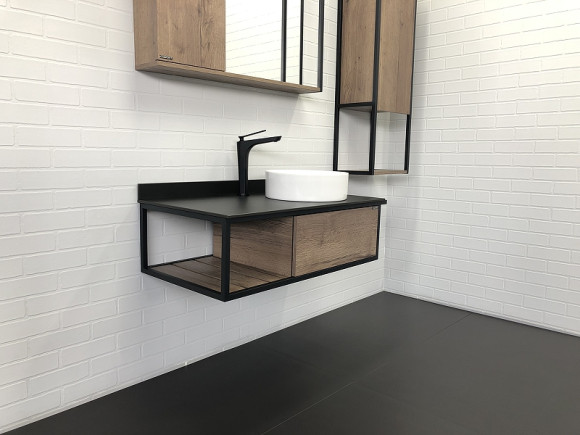 Тумба с раковиной Comforty Лиссабон 95 00-00006558 подвесная Дуб темный Тумба с раковиной Comforty Лиссабон 95 00-00006558 подвесная Дуб темный