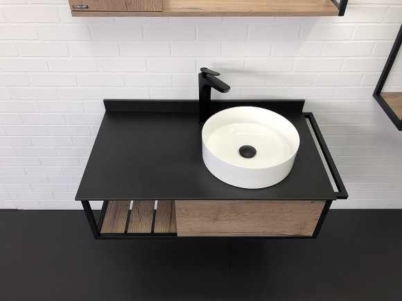 Тумба с раковиной Comforty Лиссабон 95 00-00006558 подвесная Дуб темный Тумба с раковиной Comforty Лиссабон 95 00-00006558 подвесная Дуб темный